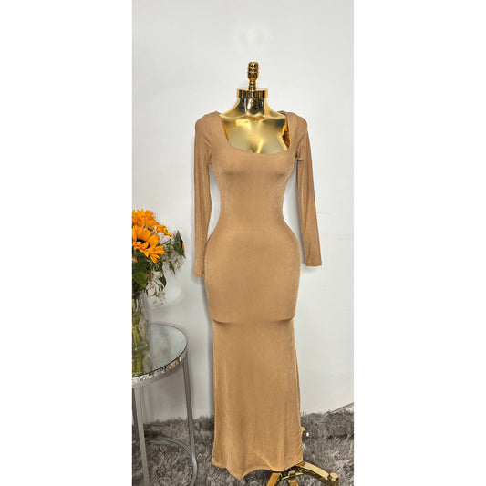 MEGAN BEIGE DRESS