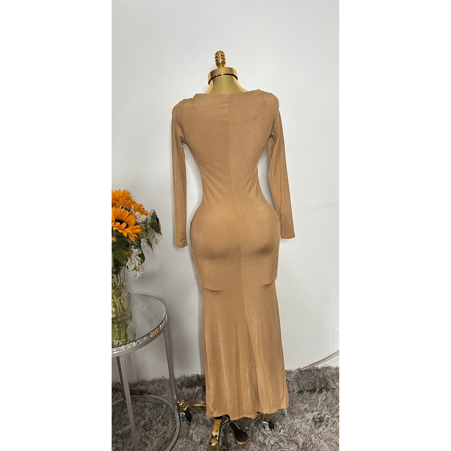 MEGAN BEIGE DRESS